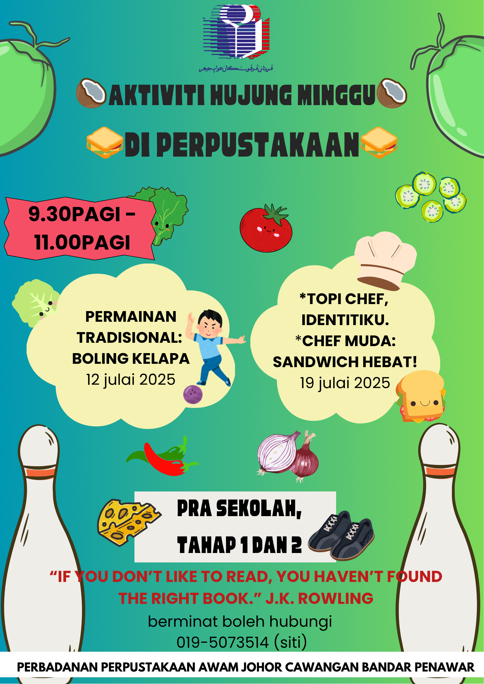 TOPI CHEF, IDENTITIKU CHEF MUDA, SANDWICH HEBAT!